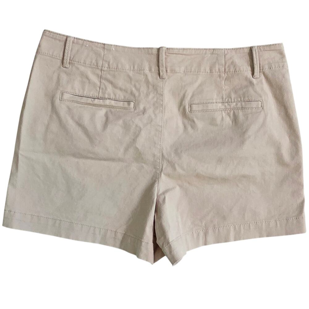 Loft Monroe Shorts sz 12 Khaki, 4" Length Cotton with Stretch - Picture 7 of 7
